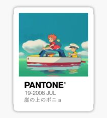 Ponyo Boat Pantone Swatch Card Sticker