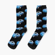 BRIGHT BLUE CORVETTE Socks