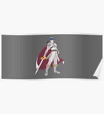 Marth (White) - Super Smash Bros. Poster