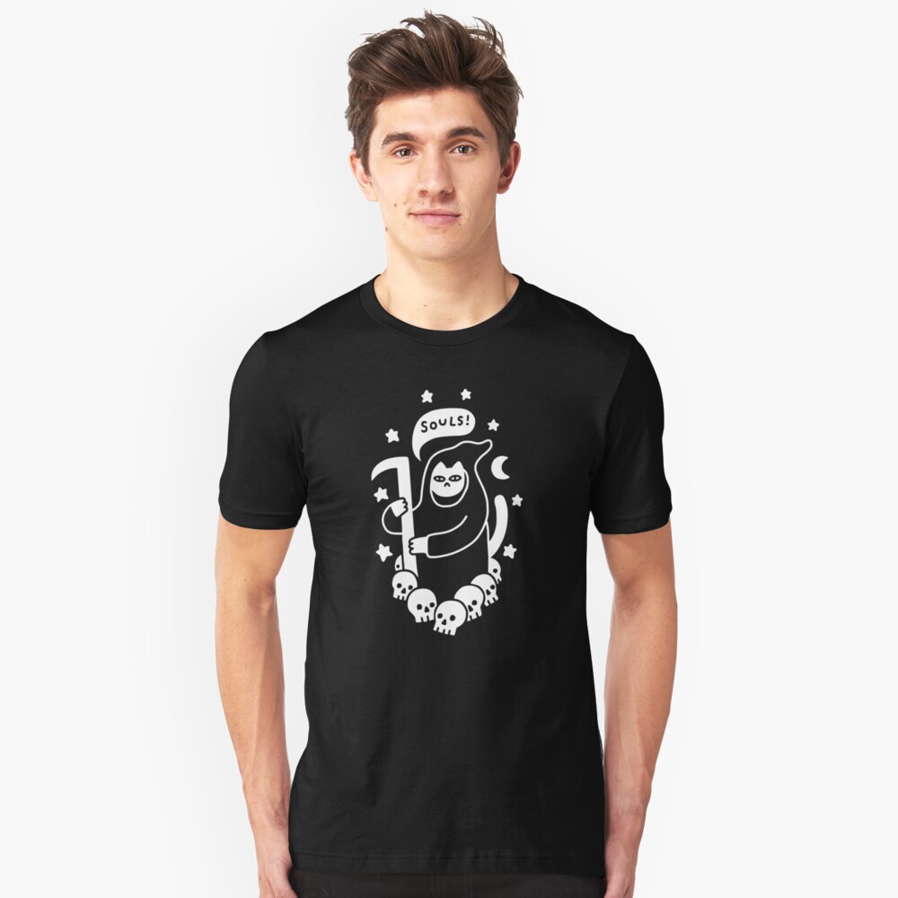 Cat Searching For Souls Slim Fit T-Shirt