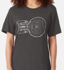 NCC-1701-D USS Enterprise Slim Fit T-Shirt