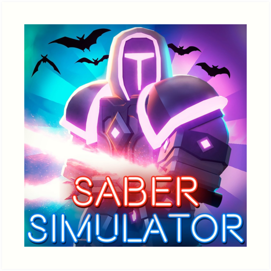 Saber Simulator Art Print By Lovegames Redbubble - kelvingts roblox character