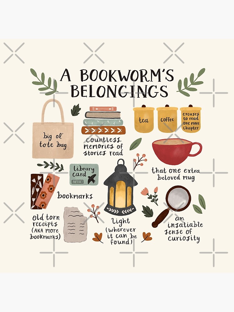 A Bookworm's Belongings by ohjessmarie