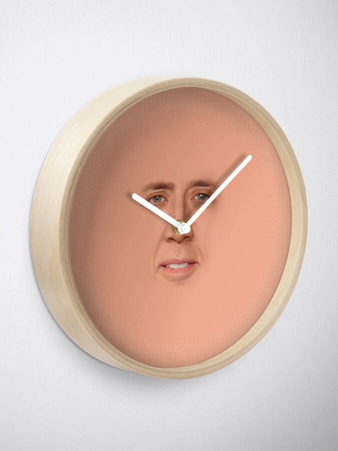 Alternate view of nicolas cage - Face Clock