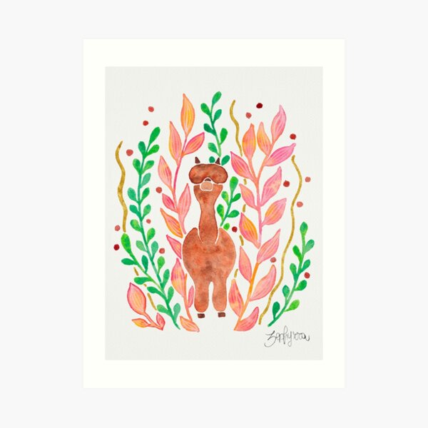 Cute Alpaca Art Print