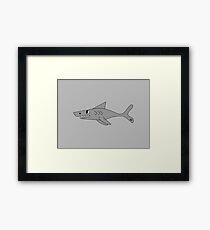 Shark Sticker Framed Print
