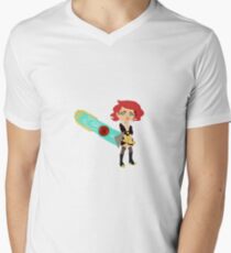 Red Men's V-Neck T-Shirt