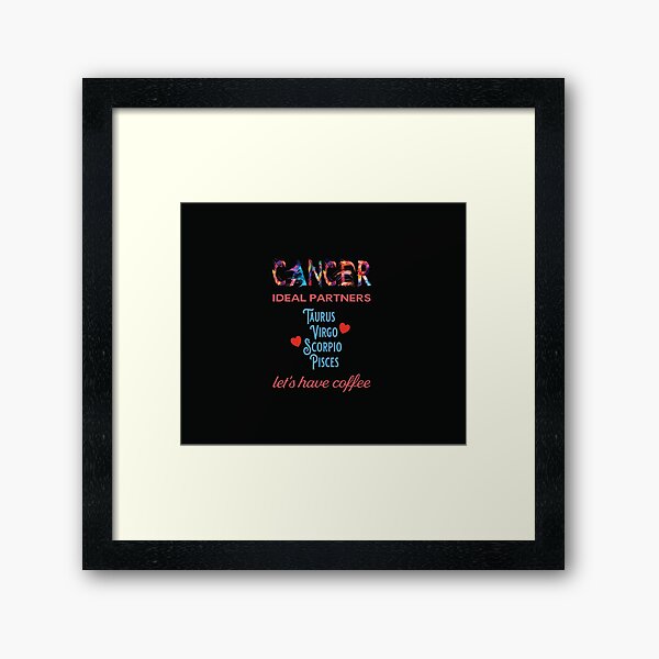 Cancer Ideal Partners Framed Art Print