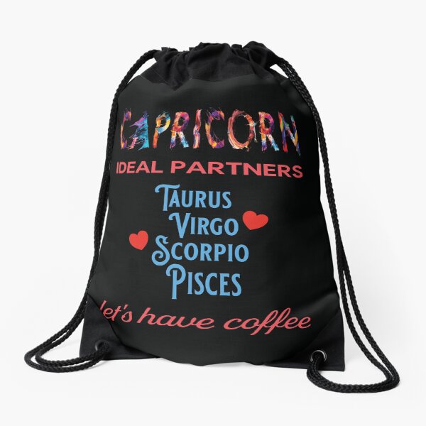 Capricorn Ideal Partners Drawstring Bag