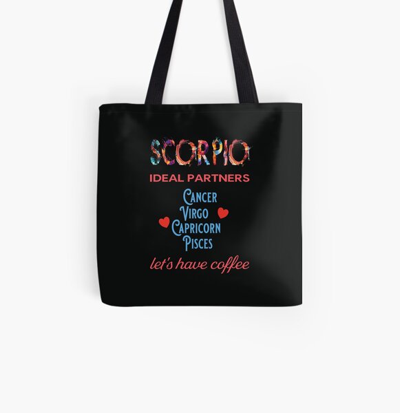 Scorpio Ideal Partners All Over Print Tote Bag