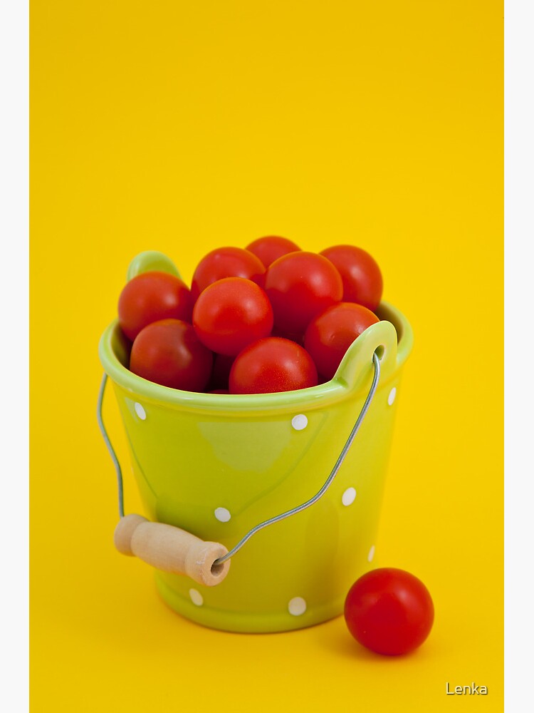 Bucket of cherry tomatoes by Lenka