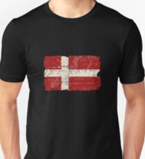 Denmark Flag - Vintage Look Unisex T-Shirt