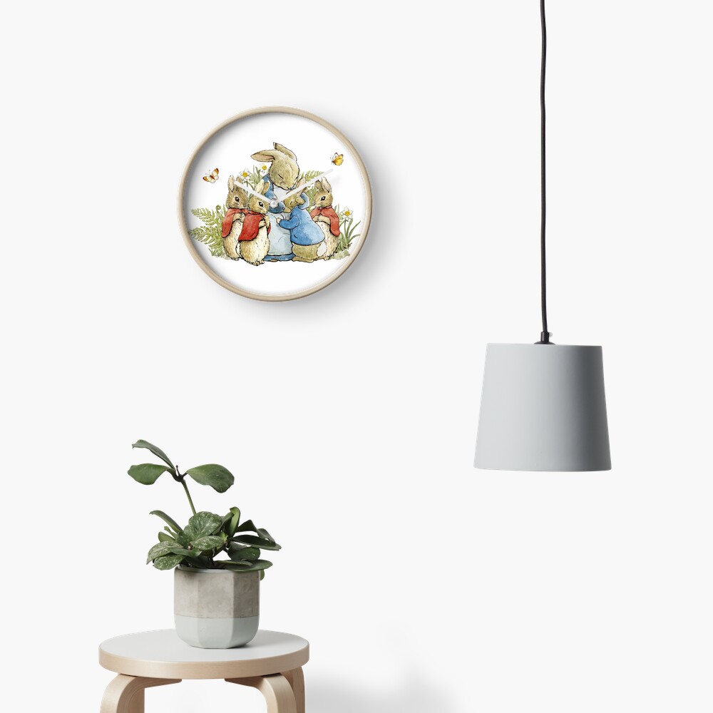 Peter Rabbit With His Family - Beatrix Potter Clock