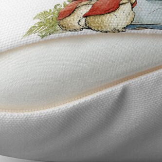 Alternate view of Peter Rabbit With His Family - Beatrix Potter Throw Pillow