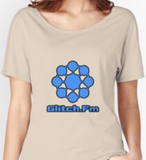 Glitch.Fm Logo - Blue Women's Relaxed Fit T-Shirt