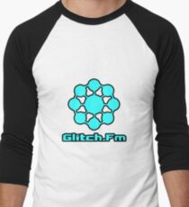 Glitch.Fm Logo - Sky Blue Men's Baseball ¾ T-Shirt