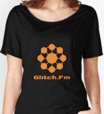 Glitch.Fm Logo - Orange Women's Relaxed Fit T-Shirt