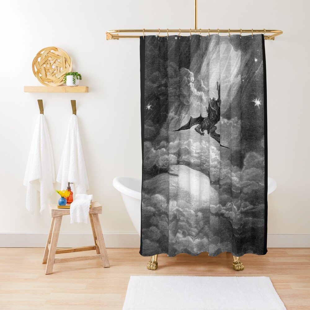 The Fall of Satan - Gustave Dore Shower Curtain