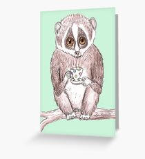 Verlangsame Loris! Grußkarte
