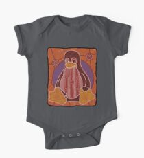 Tux (Solid background) One Piece - Short Sleeve