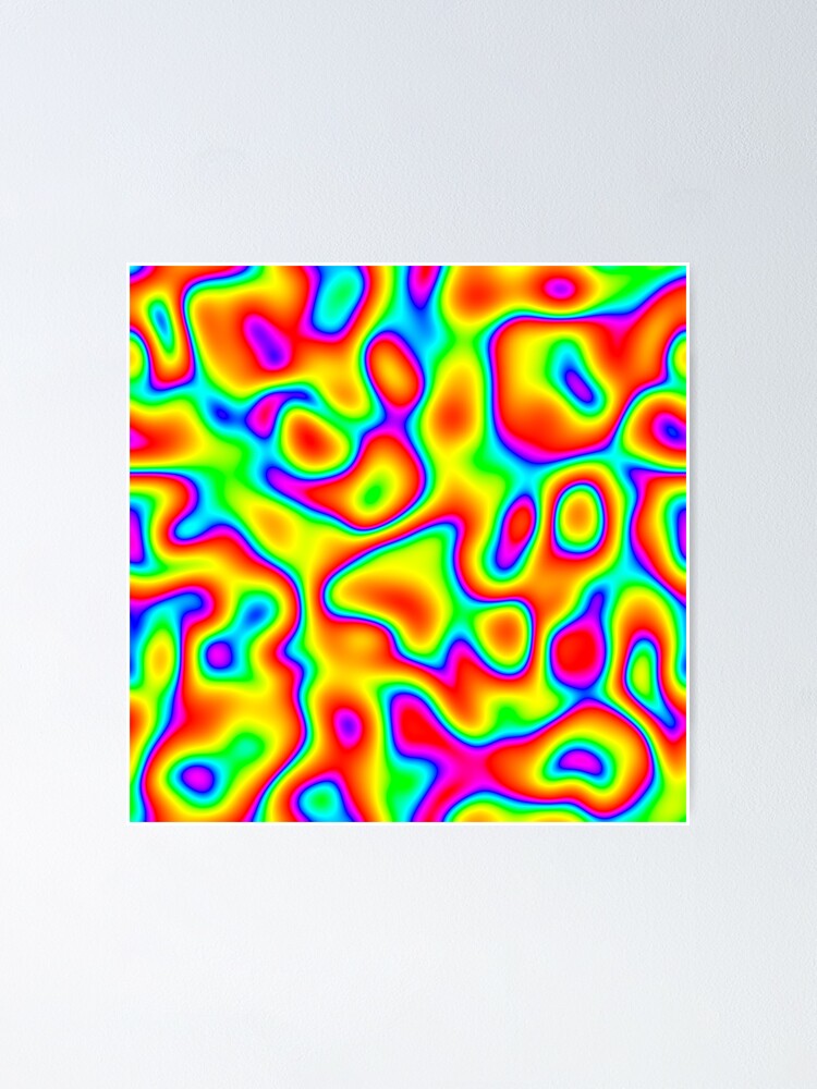 Alternate view of Rainbow Chaos Abstraction Poster