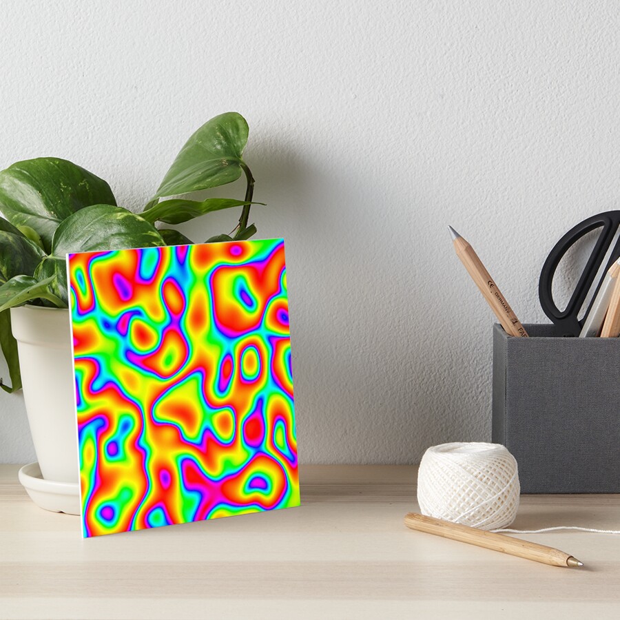 Rainbow Chaos Abstraction Art Board Print