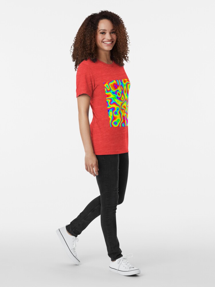 Alternate view of Rainbow Chaos Abstraction Tri-blend T-Shirt