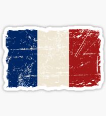 France Flag - Vintage Look Sticker