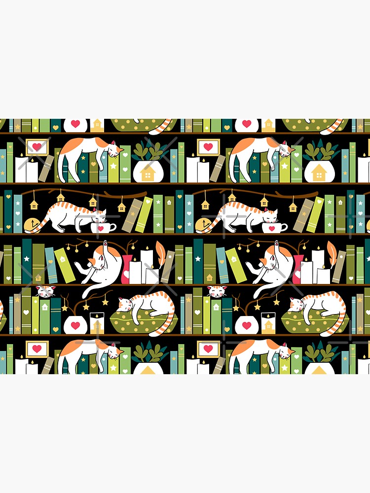 Library cats by Elenanaylor