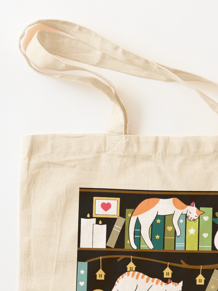 Alternate view of Library cats Tote Bag