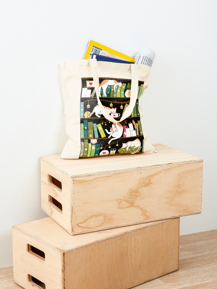 Alternate view of Library cats Tote Bag