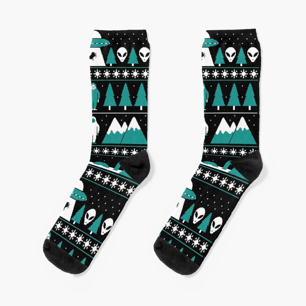 Paranormal Christmas Sweater Socks