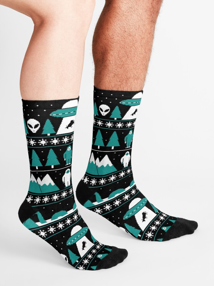 Alternate view of Paranormal Christmas Sweater Socks