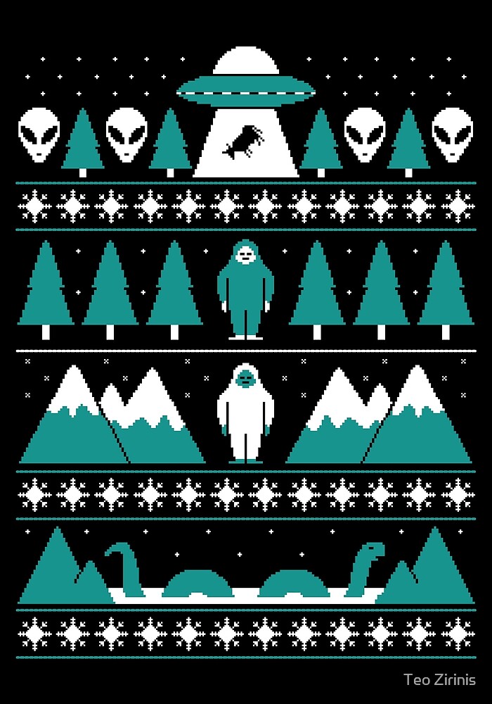 Paranormal Christmas Sweater by Teo Zirinis