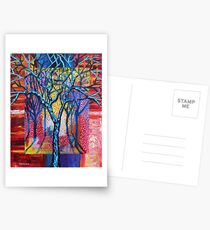 'Blue Trees in an Abstract Forest' Postcards