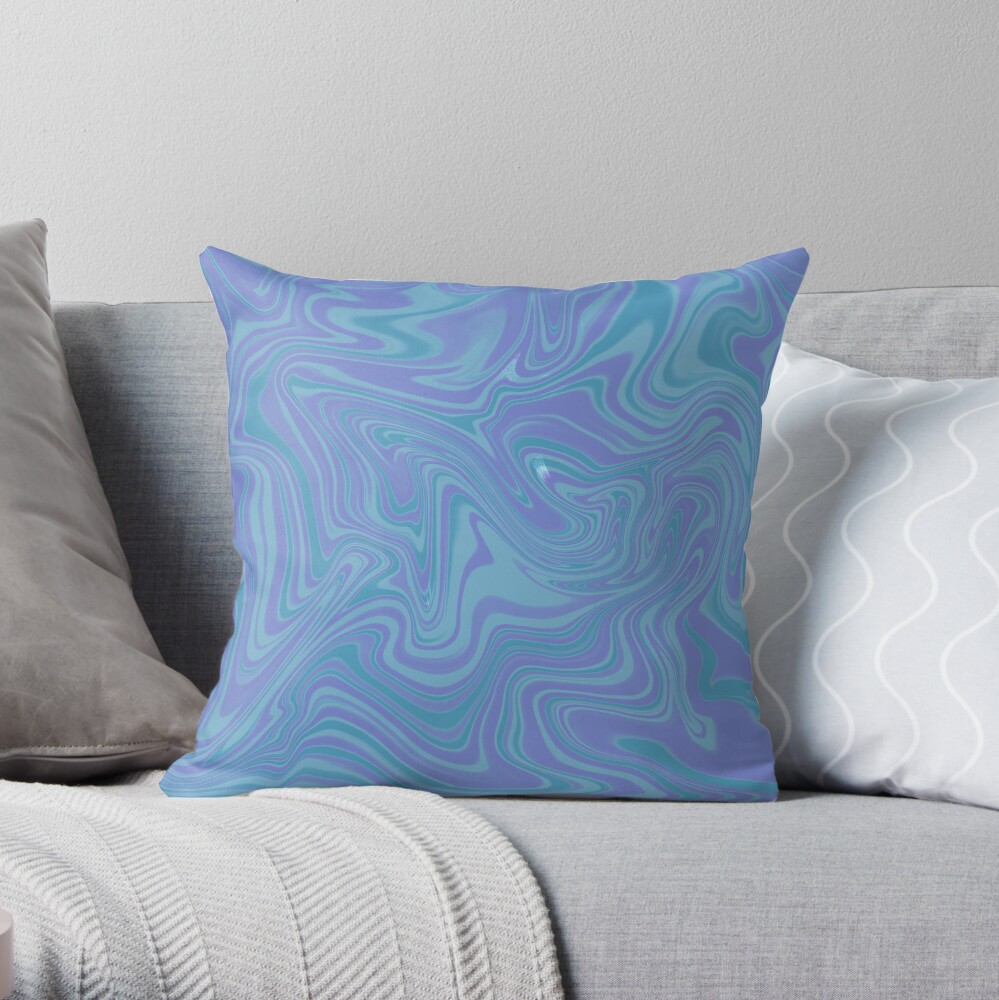 Mauve Abstract Swirl Throw Pillow