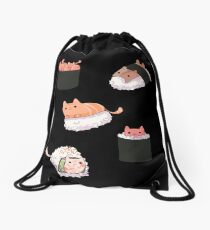 Sushi Cats Drawstring Bag