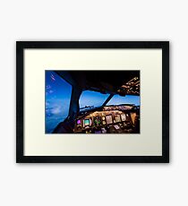 Goodnight from the cockpit Framed Print