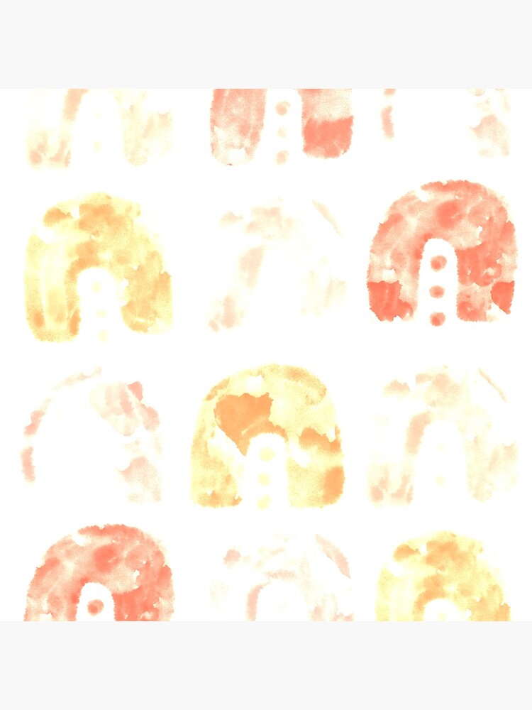 Peach Arches Poster | Rainbow Pattern Art Print | Minimalist Rainbow Wall Decor | Repeating Rainbow Print | Bright Rainbow Blotches Pattern | Title: Unique Promises Are Good by hopecharged
