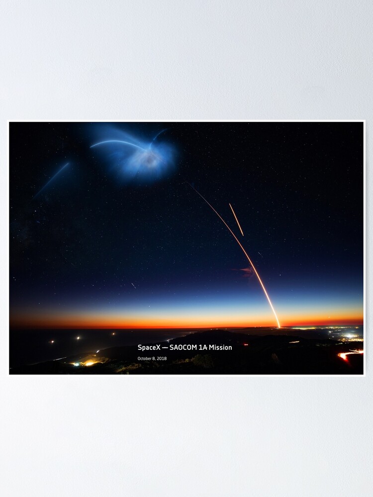 Alternate view of SpaceX — SAOCOM 1A Mission Poster