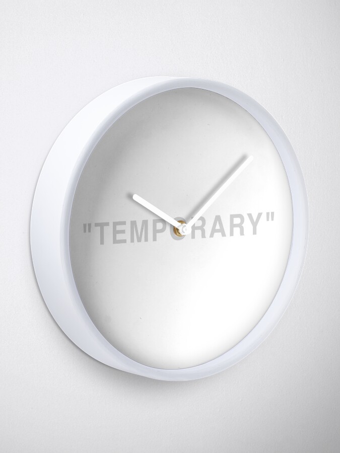 Alternate view of "Temporary" Quotation Marks Clock