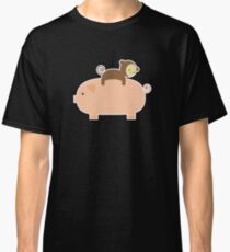 Baby Monkey Riding on a Pig Classic T-Shirt