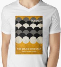 Beirut-Weltausflug-Plakat T-Shirt mit V-Ausschnitt für Männer