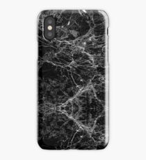 Black and White Modern Faux Marble Pattern iPhone Case