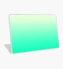 Trendy Teal to Vintage White Ombre Gradient Laptop Skin