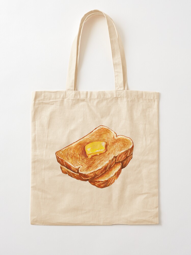 Alternate view of Buttered Toast Pattern Tote Bag
