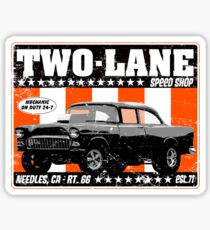 Two-Lane Speed Shop Sticker