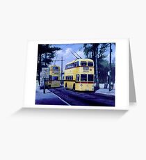 Bournemouth trolleybuses Greeting Card