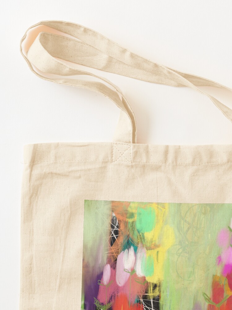Alternate view of Red Flower Candy Meadow Tote Bag