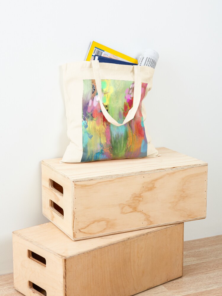 Alternate view of Red Flower Candy Meadow Tote Bag